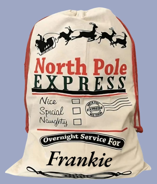 Personalised Santa Sack (North Pole Express) v1